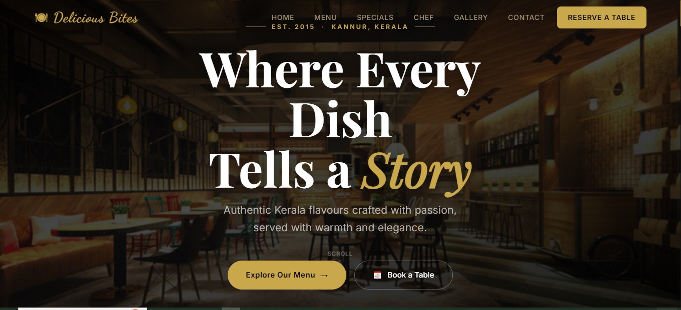 Restaurant Web Design by Ajmal Mubarak